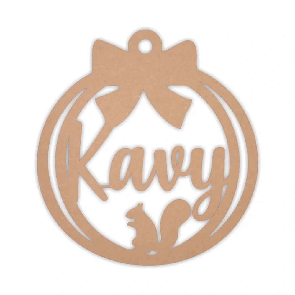 Personalized Name Christmas Hanger Cutout