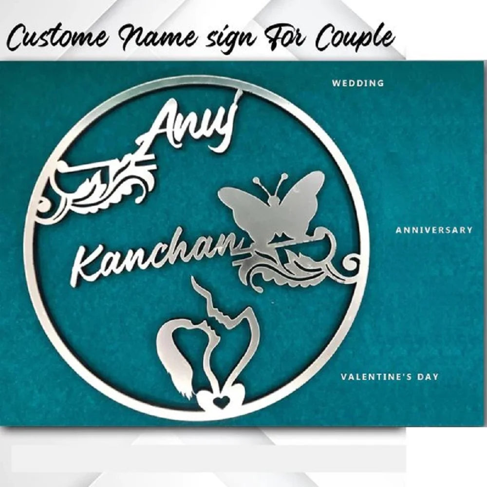 Couple Name Sign Board