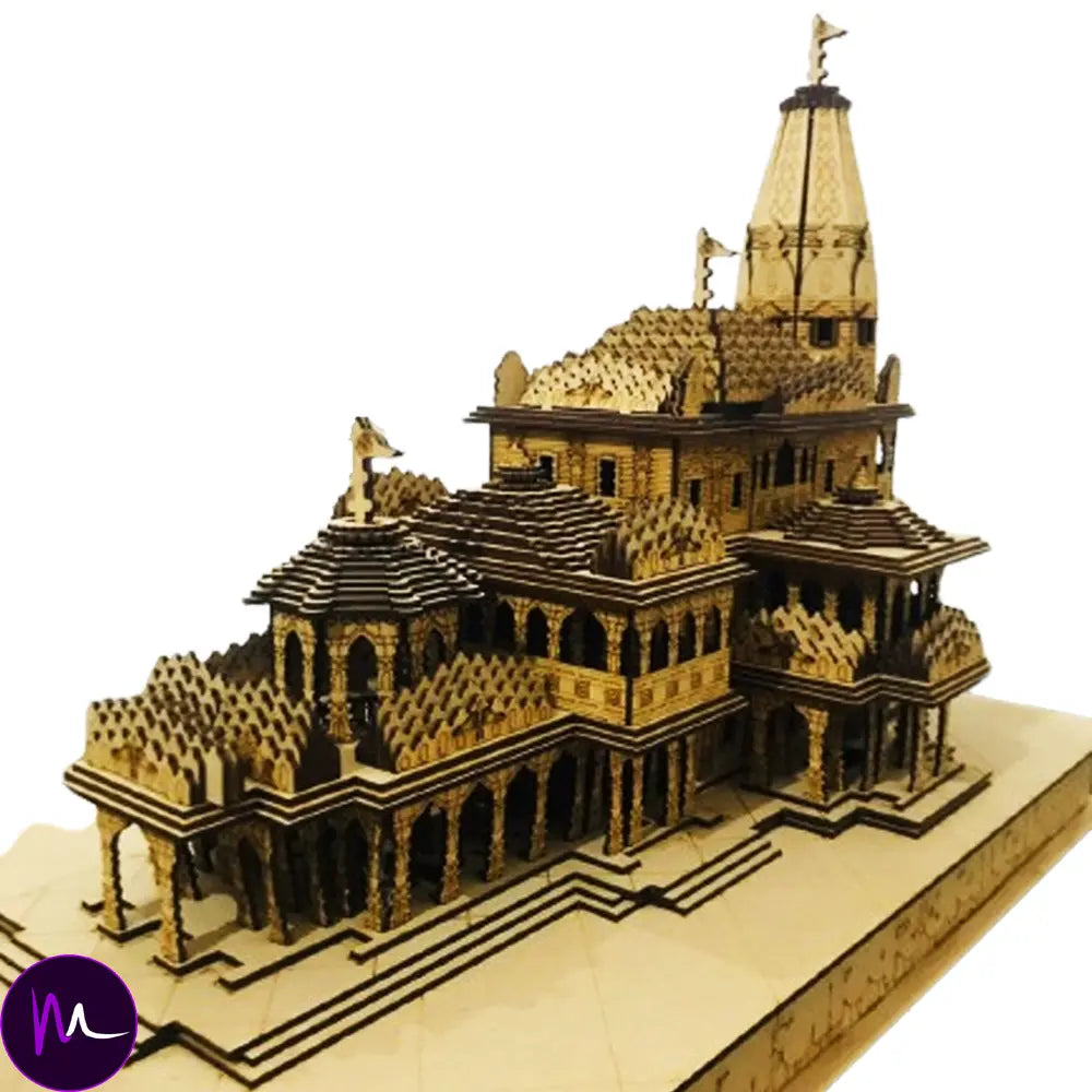 Shri Ram Janamabhoomi Wooden LED Temple, Ayodhya 2 feet