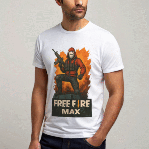 Free Fire MAX Printed T-Shirt for Gamers | Stylish Battle Royale Tee for Men