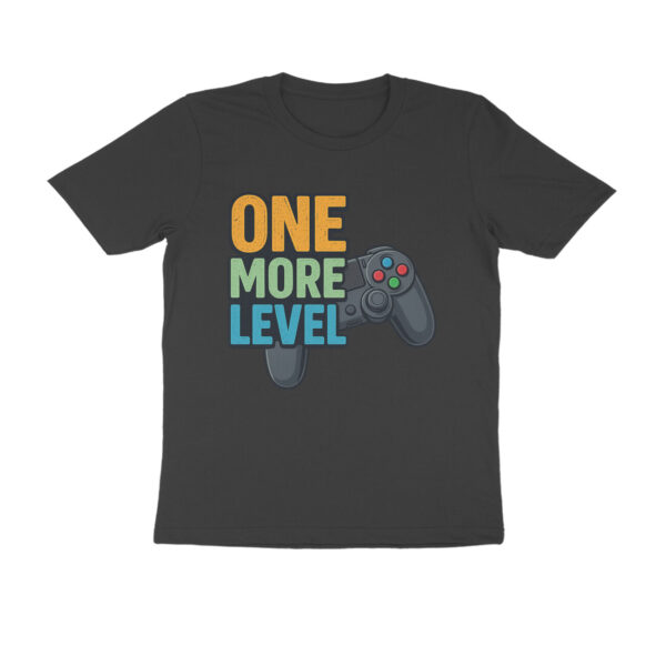 One More Level Gaming T-Shirt – Bold Gamer Quote Tee with Controller Print for Men & Boys - Image 3