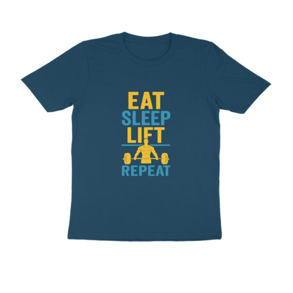 Eat Sleep Lift Repeat Gym T-Shirt – Bodybuilding & Fitness Motivational Tee for Men - Image 5