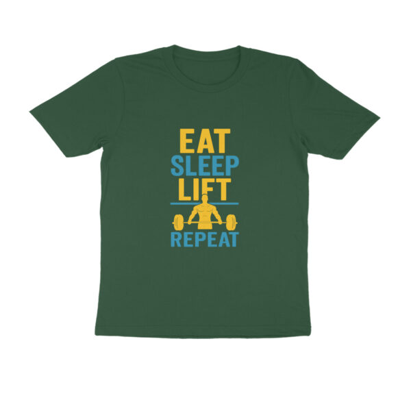 Eat Sleep Lift Repeat Gym T-Shirt – Bodybuilding & Fitness Motivational Tee for Men - Image 7