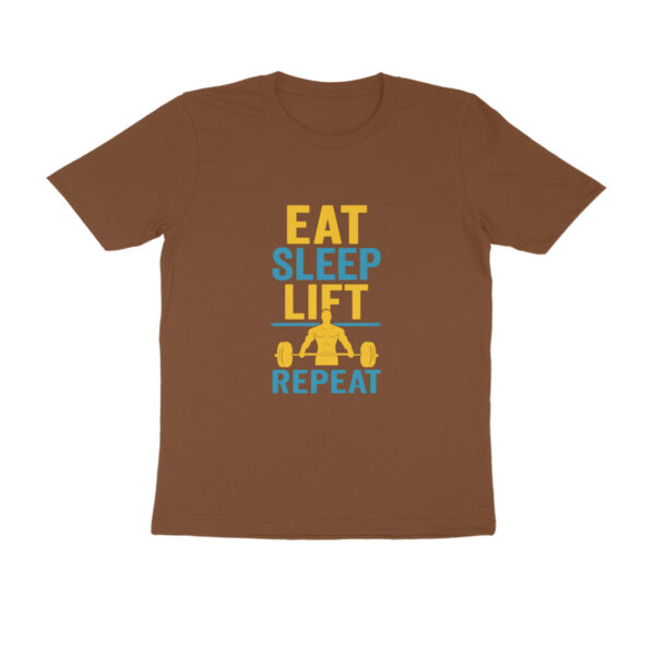 Eat Sleep Lift Repeat Gym T-Shirt – Bodybuilding & Fitness Motivational Tee for Men - Image 11