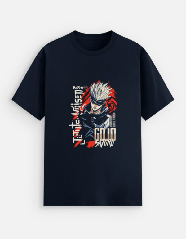 Gojo Satoru Inspired Anime Graphic T-Shirt | Bold Streetwear & Gym Style Unisex Stretch T-shirt